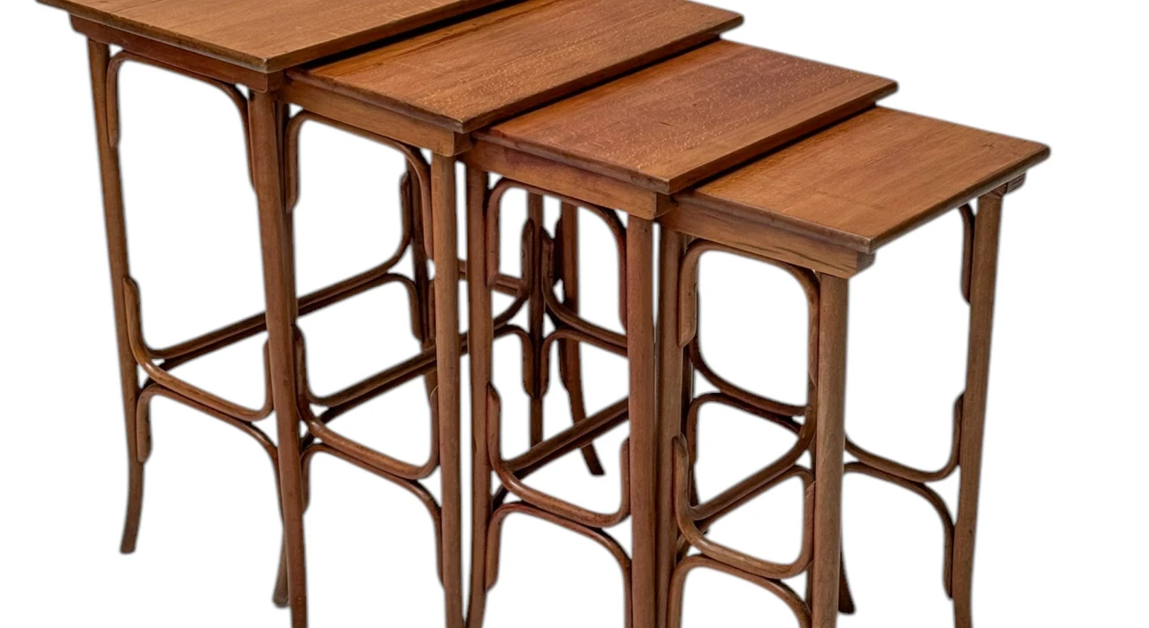 Vienna Secession Bentwood Nesting Tables by Michael Thonet for Thonet, 1900s
